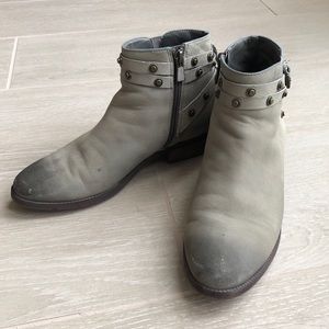 Halogen Booties in Grey with Stud Details Sz 6.5